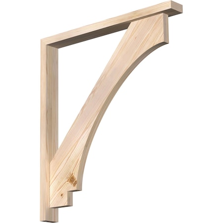 Imperial Block Smooth Bracket W/ Offset Brace, Douglas Fir, 3 1/2W X 32D X 36H